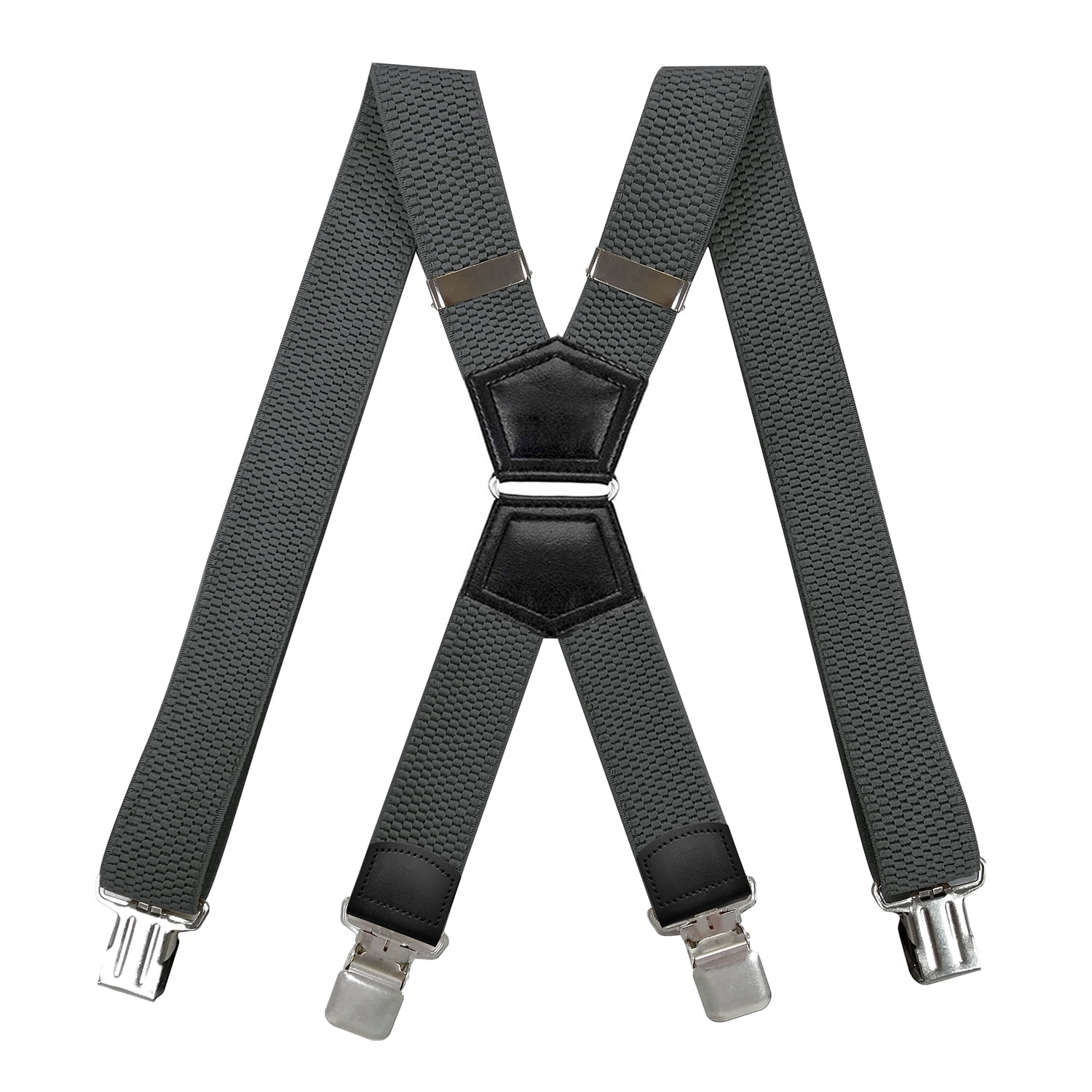 Men's Solid Suspender Heavy Duty 1.5 Inch High Elasticity and Strong ...