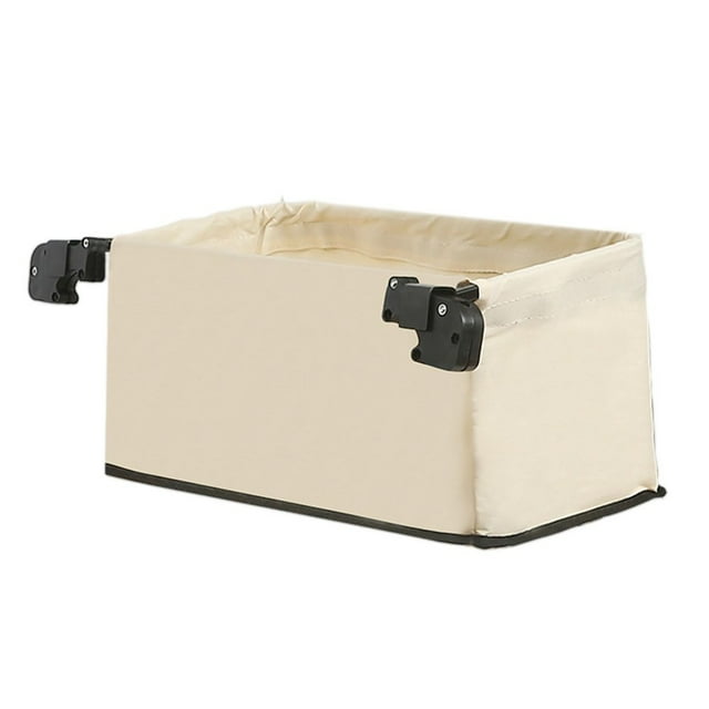 Yimiti Sac de Rangement pour Queue de Chariot de Camping, Sac de Rangement pour Queue de Chariot, Poche Arrière de Chariot, Blanc (pour Roue de 5 Po)