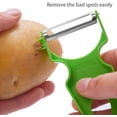 thumbnail image 6 of Vegetable Peelers, 3 Pack Potato Peelers for Apple Fruit Carrot Zucchini Cucumber Potatoes, Stainless Steel Shredder Slicer Multifunctional Veggie and Fruit Peeler, 6 of 7