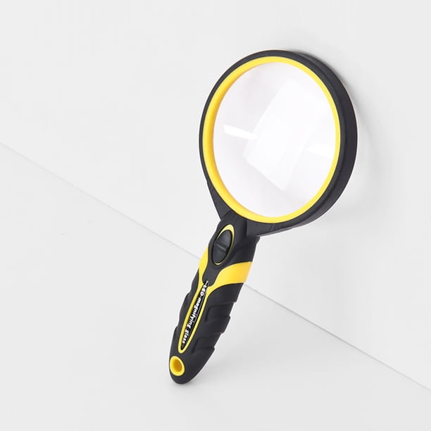 Lupa Microscopio de mano con lente de vidrio óptico de aumento 5X con lupa de luz LED Likrtyny Para estrenar
