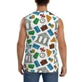 thumbnail image 4 of Goofa Art Of Livings Printed Men's Sleeveless T-Shirt - Athletic Gym Workout Tank Top for Men - Moisture-Wicking, UPF 30+ Quick-Dry Muscle Tee-Large, 4 of 8