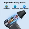 thumbnail image 3 of HAHDAXIA Electric Air Duster - 130000RPM Compressed Air Duster，3 Gear Adjustable Jet Dry Blower can Reusable no Can for Computer Keyboard,Outdoors,Car,Home. (Black), 3 of 7