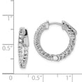 thumbnail image 2 of Sterling Silver Cubic Zirconia Round Hoop Earrings - Measures 14x14mm Wide 2mm Thick, 2 of 2