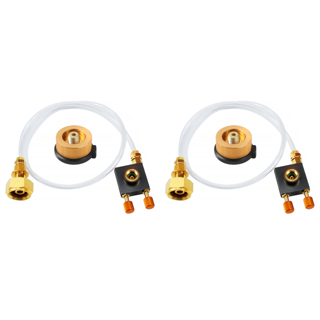 Adaptador de estufa de Camping con válvula convertidora de estufa con cabezal de conversión de PU (tubo)