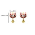 thumbnail image 2 of Fiaya Women Cute Lion Bell Stud Earrings for Women, Colorful Cartoon Lion Animal Head Small Studs, Earring Lucky Chinese Festival New Year Holiday Jewelry (C), 2 of 5