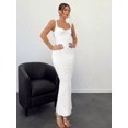 thumbnail image 5 of White Backless Bow Detail Maxi Dress For Women, Sleeveless Bodycon Evening Dress, 5 of 7