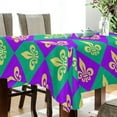 thumbnail image 3 of Coolnut Mardi Gras Checkered Tablecloth Rectangle Colorful Table Cloth Large Square Table Cover for Dining Kitchen Party 60"x120" Decor Gift, 3 of 7