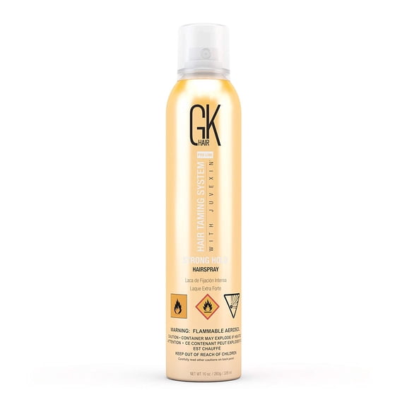 GK HAIR Global Keratin Strong Hold Hair Styling Spray (10 Fl Oz/326ml) - Extra High Hold, Strength and Taming Frizz
