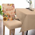 thumbnail image 5 of Dining Chair Covers Set of 6,Pumpkin Leaf on Orange Linen Universal Stretch Kitchen Seat Covers Parsons Chair Protector Slipcover for Home Restaurant Party Decor,Autumn Plant Thanksgiving Theme, 5 of 6