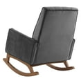 thumbnail image 6 of Accent Rocking Chair Armchair, Velvet, Grey Gray, Modern Contemporary Urban Design, Living Lounge Room Hotel Lobby Hospitality, 6 of 8