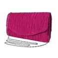 thumbnail image 5 of Womens Vintage Satin Pleated Envelope Evening Cocktail Wedding Party Handbag Clutch, 5 of 10