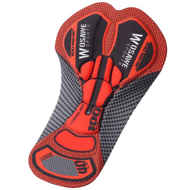 Cojín sillín bicicleta Pantalones cortos de ciclismo para hombre y mujer, almohadilla de Gel gruesa, Wosawe Cojín sillín bicicleta