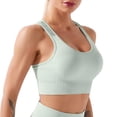 thumbnail image 5 of QRIC Women Racerback Sports Bras High Impact Wireless Workout Gym Activewear Bra Hollow Out Style Crop Tops, 5 of 6