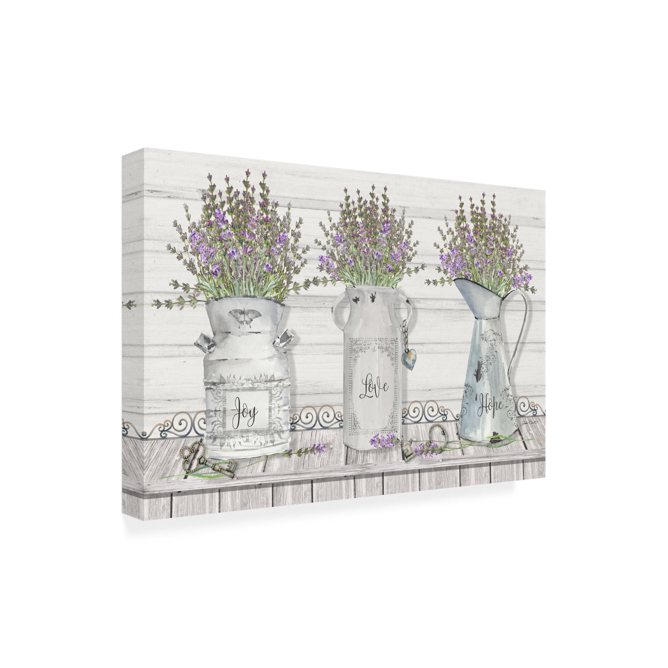 Canvas Wall Art - Jean Plout 'Lavender Love' Wall Art for Living Room, Bedroom, or Office Décor by Trademark Fine Art - 24 x 16 Inches