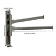 thumbnail image 3 of Swivel Towel Rack Thicken 4 Arm Towel Bar 180° Space Saving Wall Mounted Towel Holder With Hook Rustproof Swing Out Towel Hanger For Bathroom Kitchen Grey Small Bathroom Storage Standing Towel Racks, 3 of 4