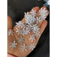 thumbnail image 1 of Decoración navideña con copos de nieve para árbol de Navidad, fiesta de bodas, hielo y nieve, confeti, bricolaje, decoración navideña hecha a mano, 1 of 6
