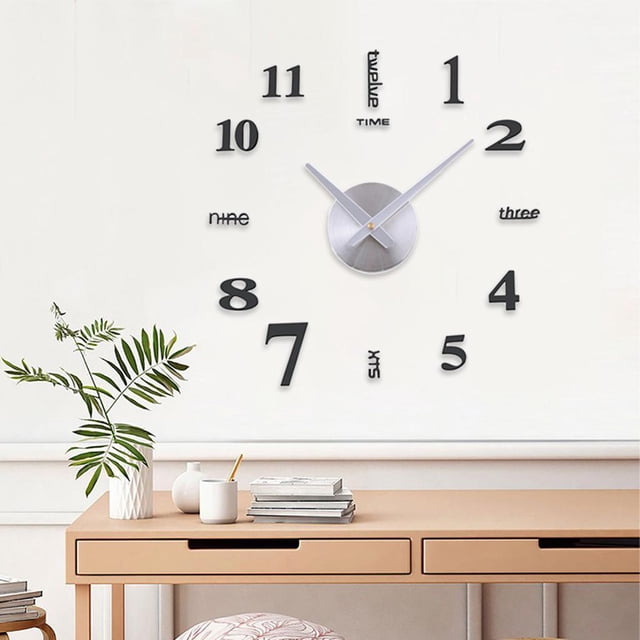 Reloj de pared Macarena 3D sin marco hogar comedor Hotel Decoración Negro 1