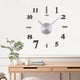 thumbnail image 3 of 3D Reloj de pared con números reloj sin marco hogar comedor Hotel Decoración - Negro 1, 3 of 9