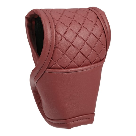 Unique Bargains Universal Car Gear Shift Cover Shift Knob Cover Automatic Shift Gear Cover Faux Leather Wine Red
