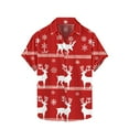 thumbnail image 2 of cllios Men Christmas Shirts Plus Size,Ugly Christmas Hawaiian Shirts Hawaiian Tropical Snowflakes Xmas Holiday Party Tops Vacation Beach Short Sleeve Party Shirts, 2 of 5