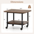 thumbnail image 4 of Giantex 2-Tier Printer Stand, Under Desk Rolling Printer Cart with 2 Storage Shelves, Mobile Machine Stand Storage Rack for Home Office, 4 of 10
