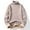 Beige, variant on Qunyiney Beige Sweater Men Solid Fall Pullover Casual Long Sleeve Turtleneck Knit Loose Sweaters