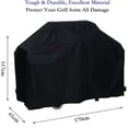 thumbnail image 3 of Funda para barbacoa Funda para barbacoa Lona protectora para barbacoa Anti-UV Anti-agua Anti-humedad con bolsa de almacenamiento negra para Weber, Holanda (170 x 61 x 117 cm), 3 of 5