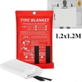 thumbnail image 1 of 1/2Pc Fire Blanket Emergency Emergency Fire Retardant Blankets Fireproof Blanket Welding Blanket for Kitchen Fireplace Grill BBQ, 1 of 5