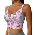 thumbnail image 2 of Balery Christmas Unicorns Sujetadores deportivos con espalda cruzada para mujer, acolchados, sin costuras, de alto impacto, ideales para yoga, gimnasio, entrenamiento y fitness.-Large, 2 of 8