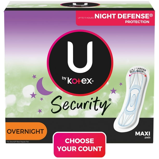 U By Kotex Security Maxi Feminine Pads Overnight Absorbency Unscented 40 Count Walmart Com Walmart Com U By Kotex Security Maxi Feminine Pads Overnight Absorbency Unscented 40 Count Walmart Com Walmart Com