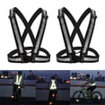 thumbnail image 1 of Chaleco reflectante de visibilidad de seguridad ajustable de 2 piezas negro shamjiam chaleco reflectante para hombres, 1 of 8