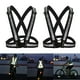 thumbnail image 1 of Chaleco reflectante de visibilidad de seguridad ajustable de 2 piezas negro shamjiam chaleco reflectante para hombres, 1 of 8
