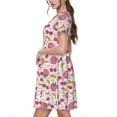 thumbnail image 2 of Balery Strawberry And Cheery Pattern Womens Dresses Loose Short sleeve Sundresses Swimsuit Coverup 2025 Summer Casual Dress for Women - A-Line Swing Dress, 2 of 6