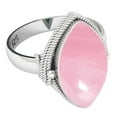 thumbnail image 3 of 925 Sterling Silver Ring Rose Quartz Handmade Jewelry, 3 of 9