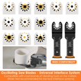 thumbnail image 4 of 24Pcs Japanese Tooth Oscillating Saw Blades Extra Long Oscillating Multitool Blade Triple Japanese Teeth Arc Edge Cutting Blades Quick Release for Wood, 4 of 6