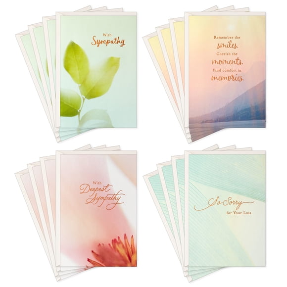 Surtido de tarjetas de condolencia Hallmark con motivos de la naturaleza, 16 unidades