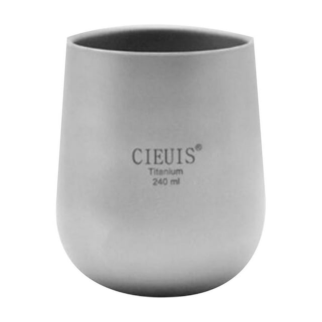 Taza de titanio ultraligera de doble pared, resistente al calor, con aislamiento, para acampar 240ML
