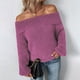 thumbnail image 4 of Pntutb moda mujer sólido manga larga Pullove un hombro Casual suéter tops Pntutb Pntutb-2012, 4 of 6