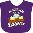 thumbnail image 3 of Inktastic Hanukkah Funny Here for Latkes Boys or Girls Baby Bib, 3 of 4