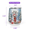 thumbnail image 5 of Merry Christmas Devon Rex Enjoys Catmas Winter Xmas Holiday 12oz Stainless Steel Wine Tumbler Insulated Cup with Lid Cat Lover Kitten Owner Gifts - 02022, 5 of 5