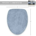 thumbnail image 3 of Home Weavers Hampton Crochet Bath Mat Collection 100% Cotton Tufted Bath Rug, Extra Soft and Absorbent Bath Rugs, Machine Wash, bath rug for Bathroom, 18"x18" Lid Cover, Blue, 3 of 10
