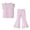Purple, variant on PInxai 2 Piece Sets for Girls Clothes Crew Neck Ruffle Cap Sleeve Tops Elastic Waisted Flare Pants Casual Summer Fashion Outfits,Yellow,12 Months