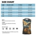 thumbnail image 5 of Yiaed Starry Sky White Horse Print Men's Singlet Vests Summer Running Muscle Tank Tops Gym Undershirt Round Neck Sleeveless for man, 5 of 5