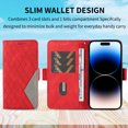 thumbnail image 6 of Allytechgroup Flip Cover Case for Google Pixel 6, Premium PU Leather Stand Cards Holder Hand Wrist RFID Blocking Bumper Shockproof Phone Case for Google Pixel 6, Red, 6 of 7