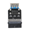 thumbnail image 1 of PI Nto Port US Adapter Converter,19PIN to 2-Port USB Computer PIN Header US Adapter Converter Extended Durability, 1 of 7