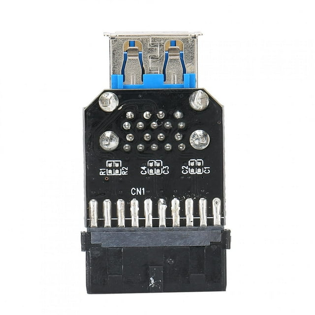 PI Nto Port US Adapter Converter,19PIN to 2-Port USB Computer PIN Header US Adapter Converter Extended Durability
