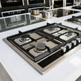 thumbnail image 3 of HONMEET Burner Caps Set for Gas Stove 2Pcs Black Metal Embedded Design for Professional Chefs, 3 of 8