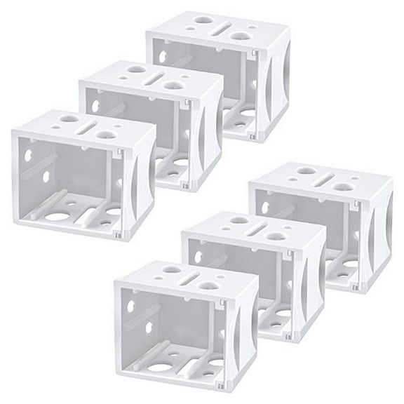 WE-POLUJ 6 Pieces White Plastic Blind Mounting Bracket Window Blinds Headrail Bracket