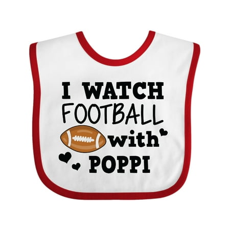 

Inktastic I Watch Football with My Poppi Gift Baby Boy Bib