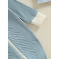 thumbnail image 6 of Bagilaanoe Newborn Baby Girl Boys Fall Jumpsuit Long Sleeve Bodysuit 3M 6M 12M 18M Infant Zipper One Piece Romper, 6 of 9